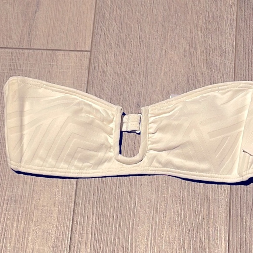 Billabong Peeky Days Square Wire Beige Bikini Top Size Small - Picture 4 of 6